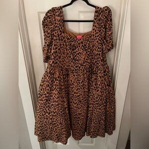 Torrid x Betsy Johnson COLLAB: Brown Leopard Print Women’s dress